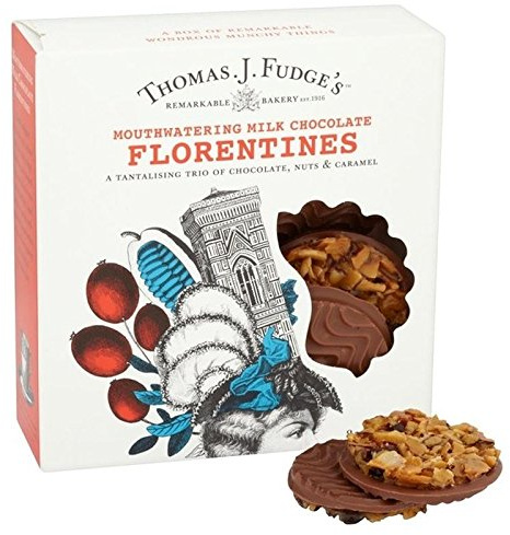 Fudge's Milk Chocolate Florentines 8 per Pack - Pack of 2