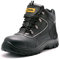 BLACK HAMMER Sicherheitsstiefel Herren S3 SRC Stahlkappe Arbeitsschuhe Knöchelhoch Leder Sicherheitsschuhe Schwarz Leicht 7752 (45 EU)