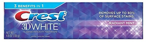 Crest 3D White Zahnpasta, strahlende Minze, 136 ml, 5 Stück