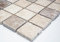 Mosaik Quadrat Chiaro + Noche Travertine Travertin Naturstein Küche, Mosaikstein Format: 48x48x10 mm, Bogengröße: 305x305 mm, 1 Bogen/Matte