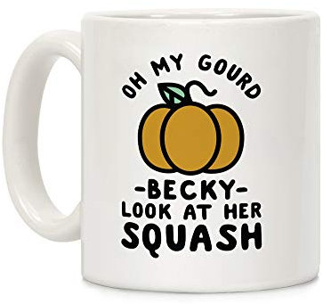 Lookhuman Oh My Forme Becky œil Her citrouille de squash Blanc 311,8 gram Mug à café en céramique