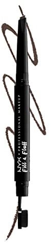 NYX Professional Makeup Augenbrauenstift mit Wachs-Formel, präziser Spitze und Verblender-Bürste, Fill & Fluff Eyebrow Pomade Pencil, Brunette (Braun)