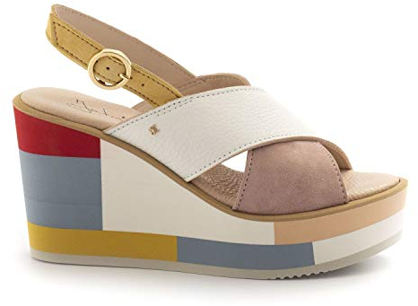 Fabi - Multicolour Leather Vegas Wedge Sandals - FDVEGAB00SP2SW1MW8-36