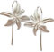viva-adorno 1 Paar Damen Ohrringe Lilien Blüten 925 Sterling Silber Ohrhänger matt Z544