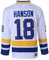 Hanson Brothers Charlestown Chiefs 16 Jack 17 Steve 18 Jeff Slap Shot Movie Eishockey Trikot, 18 White, Klein