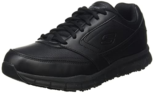 Skechers Men's Nampa Sneaker, Black Synthetic/Pu, 8.5 UK