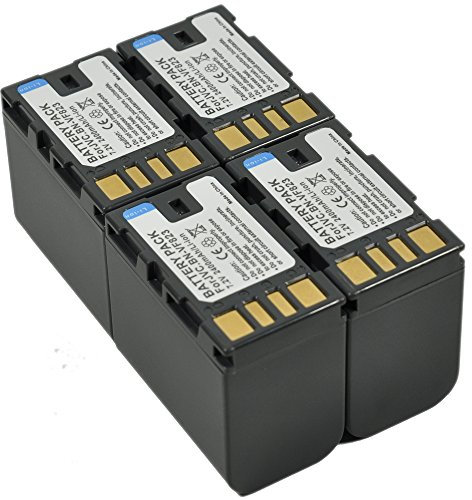 BTBAI Compatible bn-vf823 Battery for bn-vf808 bn-vf815 digital camera video camcorder (4x Battery+Charger USB Dual)