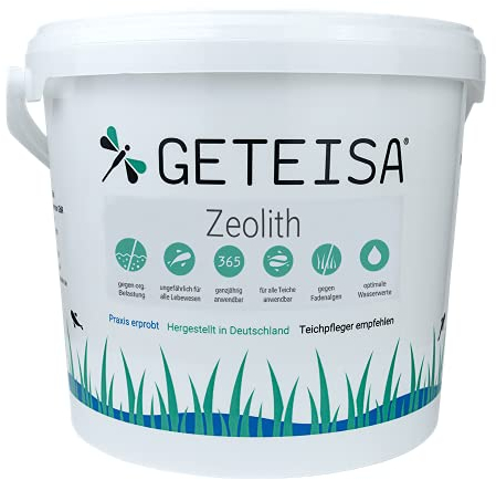 GETEISA Zeolith Wasseraufbereiter, natürlicher Phosphatbinder & Nitrat-Senker für klares Teichwasser, Teichwasseraufbereiter 9 Kg