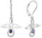FJ Damen Schutzengel Ohrringe 925 Sterling Silber Hängend Tansanit Dezember Geburtsstein Schmuck Geschenke für Frauen Mädchen