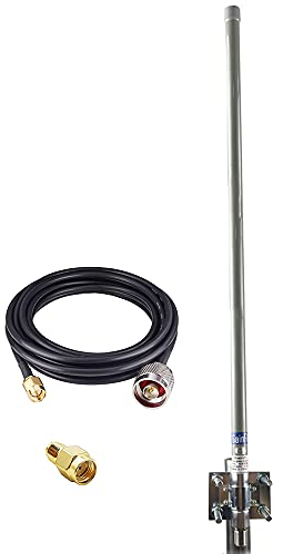 Gainfi Lora Antenne, 868 MHz, 6 dBi, 88,9 cm, für Helium, Bobcat, Nebra, RAK, Syncrob, LongFi Miner, Hotspot, HNT-Bobcat Miner 300 Antenne mit 32 Fuß, 50 Ohm, SMA RG58, RP-SMA Adapter