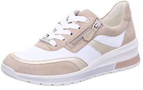 ARA Damen Neapel Sneaker, Sand,Platin/Weiss, 40 EU
