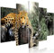 decomonkey Bilder Tiere 150x75 cm 5 Teilig Wandbild Groß Leinwandbild XXL Deko Wohnzimmer Schlafzimmer Büro Wanddeko Leinwand Pictures For Wall Poster Wall Painting Wandbilder Set Natur Abstrakte