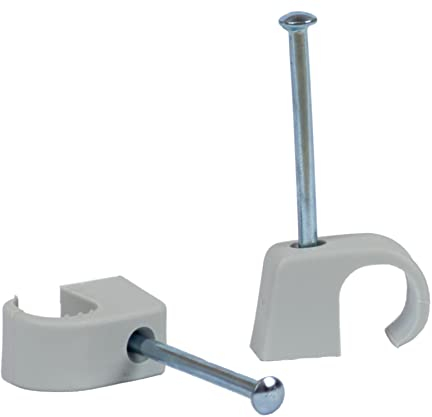 ALPTEG Nagelschelle 7-11 mm, Nagel 2 x 25 mm, grau