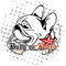 DUB SPENCER French Bulldog Hunde Aufkleber | Französische Bulldogge Sticker Ø 95 mm | UV beständig | für Outdoor & Indoor (Bully on Board)