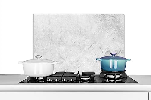 KitchenYeah© Spritzschutz Küchenrückwand Küche Deko Aluminium Platte Wandschutz Herd Spritzschutz WandverkleidungMarmor - Design - Grau - Marmoroptik - 60x40 cm