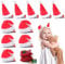 10 Stück Weihnachten Haarschmuck, Haarspangen Weihnachten, Weihnachts Haarclips, Rot Santa Hut Haarklammern Mini Weihnachtsmütze Haarschmuck für Mädchen Damen Weihnachtsdeko