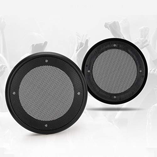 Schwarz 10 cm Lautsprecherabdeckung 4 Zoll Autolautsprecherabdeckungen Metall Kaltgewalzter Stahl Abs 2 Stück 4 Zoll Metalo Lautsprecherabdeckung Dekorative Kreisnetzabdeckung