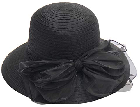 Générique 2024 AI – Hut Braut Abendkleid British Damen Kappe Hochzeit Fascinator Tee Baseball Caps Latex transparent, Schwarz, One size