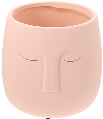BESPORTBLE Holder Garden Pot Ceramic Abstract Face Statue for Home Decor Indoor Planting
