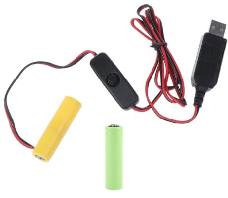 AA Battery Eliminator, LR6 AA Battery Eliminators Cable 2m USB Power Supply Cable Replace 2pcs 1.5V AA Battery for Electric Toy Flashlight Clock