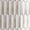 CRE8TIVE 16 Pièces Credence Adhesive Marbre Carrelage Adhesif Mural Salle de Bain Imperméable Faux Stickers Carrelage Autocollant Beige Blanc Credence Adhesive pour Cuisine Cheminee 30.5cm x 30.5cm