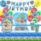 GUBOOM 57 Stück Paw Dog Partygeschirr Set, Paw Dog Geburtstag Deko, Paw Dog Partygeschirr Set Enthält Banner, Pappteller, Pappbecher, Servietten, Tischdecken und Luftballons - 10 Portionen