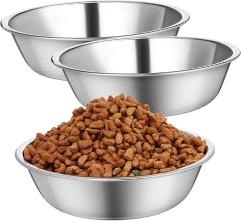 Toddmomy 3piezas Cuenco Gato Acero Inoxidable Comedero Mascotas Bebedero para Gatos Interiores