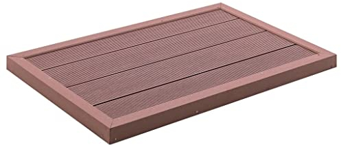 ZEYUAN Bodenelement für Solardusche Braun 101x63x5,5 cm WPC, Bodenelement Für Solardusche, Platte Für Solardusche, Bodenelement Für Gartendusche - 49065