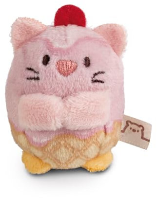 NICI My Mochi Kuscheltier Katze Angy Softeis 5cm rosa - Stofftier aus weichem Plüsch, niedliches Plüschtier zum Kuscheln und Spielen, für Kinder & Erwachsene, tolle Geschenkidee