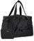 bagsmart Sporttasche Weekender Reisetasche Damen Groß, Kliniktasche Geburt Mit Schuhfach & Mit Kulturtasche Carry On Handgepäck Tasche, Leichtes und Weiches Nylongewebe Yogamatten-Schnalle, Schwarz