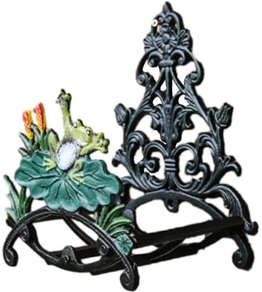 MagiDeal Gartenschlauchhalter aus Gusseisen, robuster, kreativer Organizer, an der montierter Wasserschlauchständer, Wandhalterung, strapazierfähig, für, Frosch, 22.5 x 16 x 28.5 cm