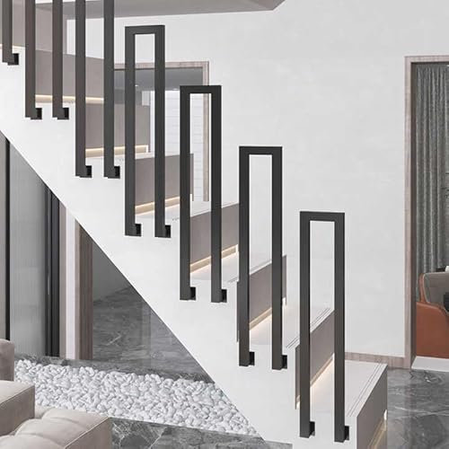 Corrimano in ferro battuto per anziani – ringhiera per scale interne e esterni con kit di installazione