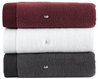 shadow collections Lubow - Asciugamano Ricamato Crema Rosa 70 * 140 | Fucsia inv