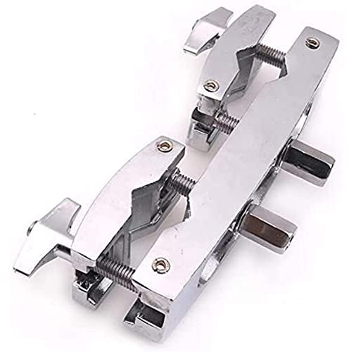 Croerma Morsetto per Batteria Supporto per Supporto per Piatti Multi-Morsetto Un 2 Fori per Batteria, Piatti, Parti Musicali, Accessorio per Campanaccio