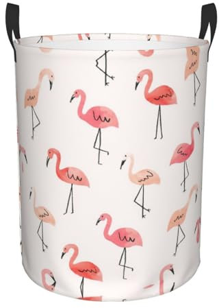 Flamant rose Panier à linge sale à une seule couche pour le rangement domestique quotidien