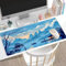Tapis de Souris Bleu Tapis de Souris Gamer XXL 1400x700x3mm Gaming Accessoire, Tapis de Souris Océan Tapis Souris Résistant à l'eau avec Base en Caoutchouc antidérapant, Deco Bureau Travail W5-740