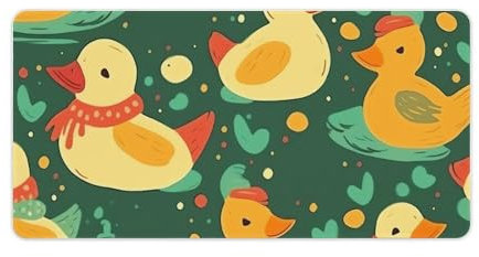 Mouse Pad Large Extended Gaming Mouse Pads Winter Yellow Duck Keyboard Pad with Non-Slip Rubber Base Big Desk Protector Mat Big Mousepad for Computer Home Office 30x60cm