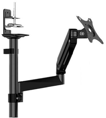 Monitor Mount Desk, Single Monitor Mount Arm, 13-34 Inch Fully Adjustable Gas Spring Monitor Hanger with C-Clamp Base and VESA 75/100mm, Holds up to 19.8lbs, Stable and Adjustable