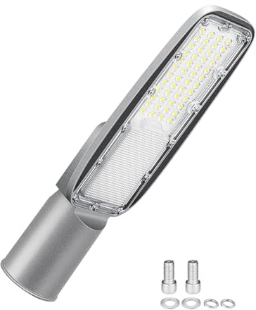 SKYWORLD LED Straßenleuchte für Außenbereich, 30W 2426LM Parkplatzleuchte | Led Strassenlampe IP66 Wasserdicht Außenleuchten für Schulstraße Parkplatz Platz Hof Platz Garage Garten, 4000K Warmweiß
