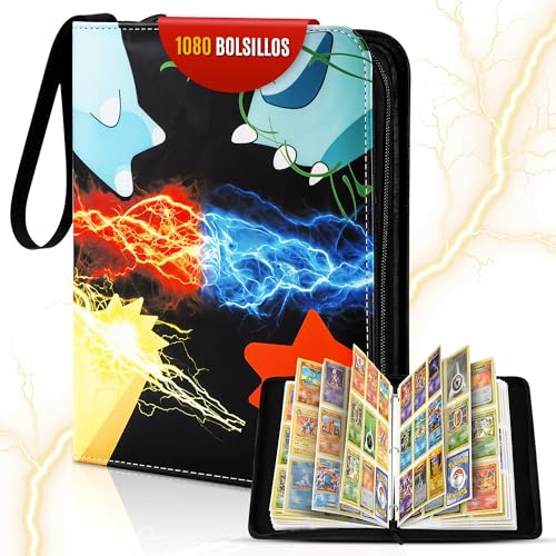 CABAPLUS® Álbum de Cartas Coleccionables PREMIUM 1080 Cartas | Binder Profesional con 60 Páginas y Fundas Integradas | Album para Cartas TCG | Card Binder de Alta Capacidad