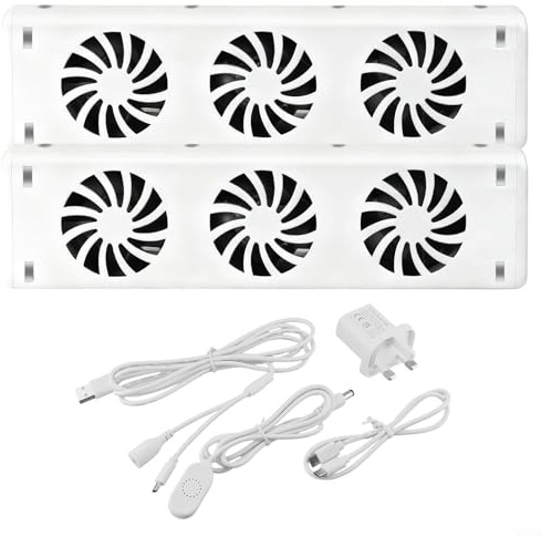 Smart Radiator Fan Booster Extension Set, Energy Efficient Ventilator Fan for Home Office Heating, Cooling Heater Parts Accessories(MXRV-S02 (DUO-SET))
