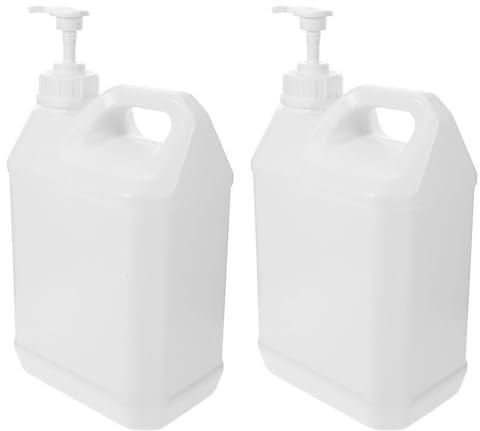 Gogogmee 2pcs 2.5l Plastic Hand Soap Dispenser Refillable Pump Bottle with Handle Impact-resistant Liquid Shampoo Container for Bathroom and Kitchen