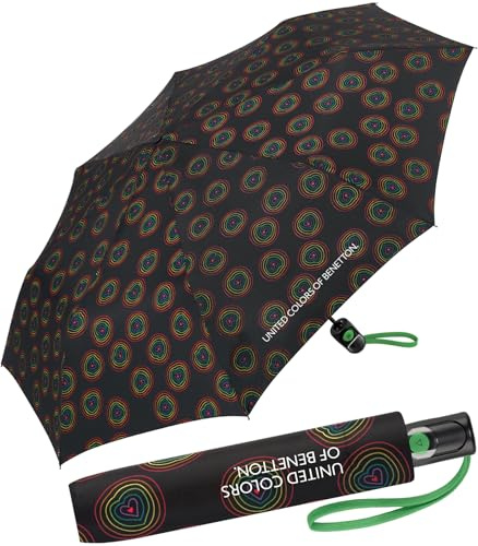 Benetton Taschenschirm Mini Automatik Love Core - Black