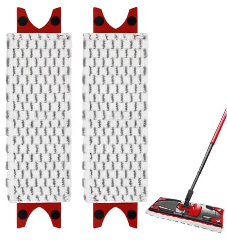 2 Pack Mop Refill Compatible with Vileda 1-2 Spray, Microfibre Mop Head Replacement, Absorbent Washable Durable Mop Pads for Home Floor Cleaning