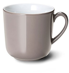 Dibbern Solid Color Becher mit Henkel aus Porzellan, Farbe: Kiesel, Volumen: 0.32 l, 2014400051