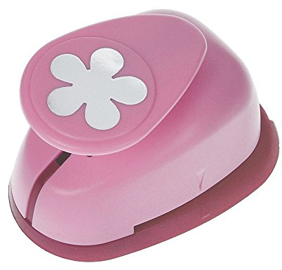 efco 1791286 Stanzer M, Retro Blume Motivstanzer, Kern: Metall, Pink, 7,5 x 5 x 5 cm