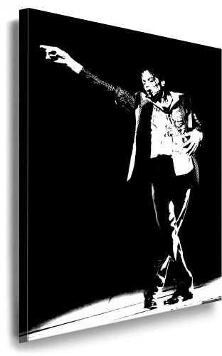 fotoleinwand24 Michael Jackson Kunstdruck - 100x70cm k. Poster ! Bild fertig auf Keilrahmen ! Pop Art Gemälde Kunstdrucke, Wandbilder - Bilder zur Dekoration - Deko. Musik Stars Kunstdrucke