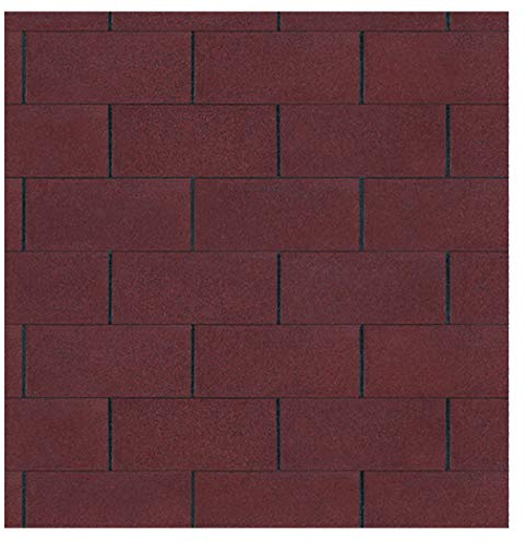 Gartenpirat Schindeln Bitumen Dachschindeln Rechteck Farbe rot 3 m² 21 Stück