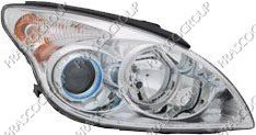 Prasco - HN0404903 - Hyundai - I30 - Mod. 09/07-01/10 - Scheinwerfer Rehcts H1+H7-Mit Lwr-Ohne Motor-Verchromt