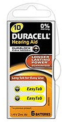 Batterie per apparecchi acustici DA10 6PKDURALOCK batteria non-ricaricabile